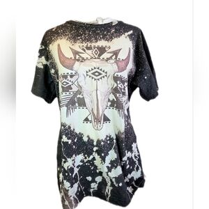 Tultex Gray and Cream Splatter T-Shirt